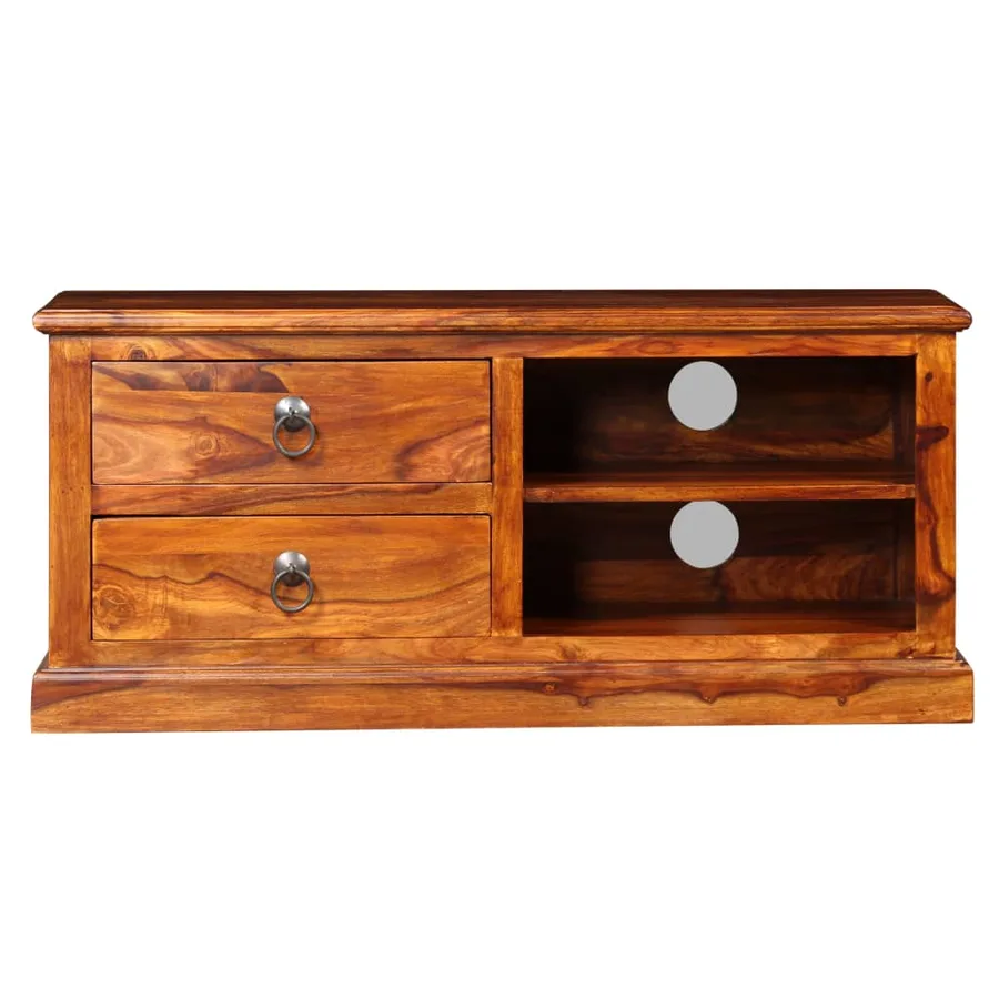 Meuble TV Bois massif de Sesham 90x30x40 cm - 2