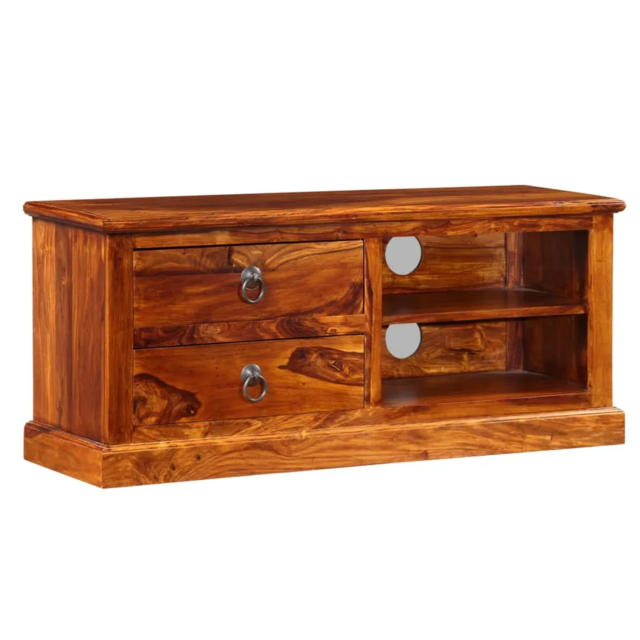 Meuble TV Bois massif de Sesham 90x30x40 cm - 3