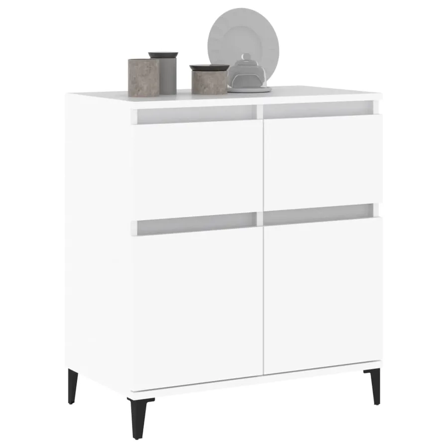 Buffet Blanc 60x35x70 cm Bois d'ingénierie - 4