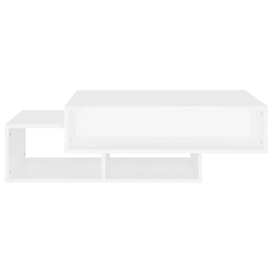 Table basse Blanc 105x55x32 cm Bois d’ingénierie - 5