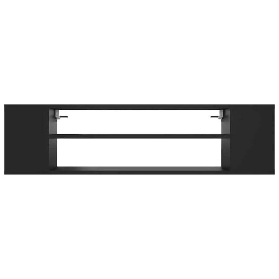 Meuble TV suspendu Noir 100x30x26,5 cm Bois d’ingénierie - 4