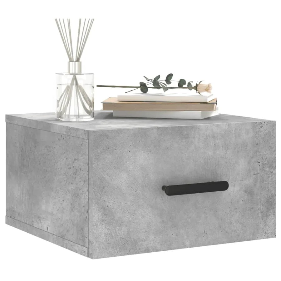 Tables de chevet murales 2 pcs gris béton 35x35x20 cm - 3