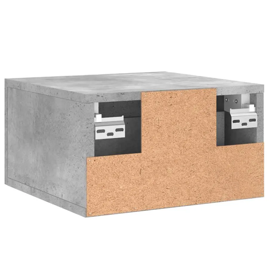 Tables de chevet murales 2 pcs gris béton 35x35x20 cm - 9