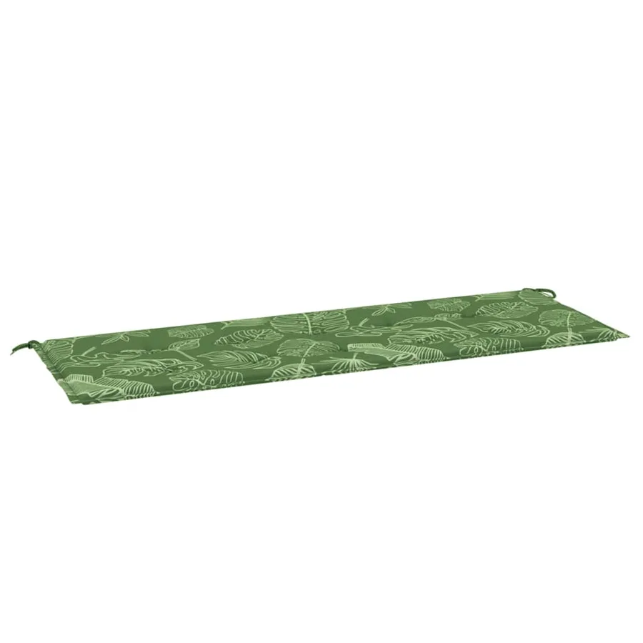 Coussin de banc de jardin motif de feuilles 150x50x3 cm - 2