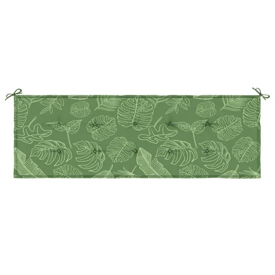 Coussin de banc de jardin motif de feuilles 150x50x3 cm - 4