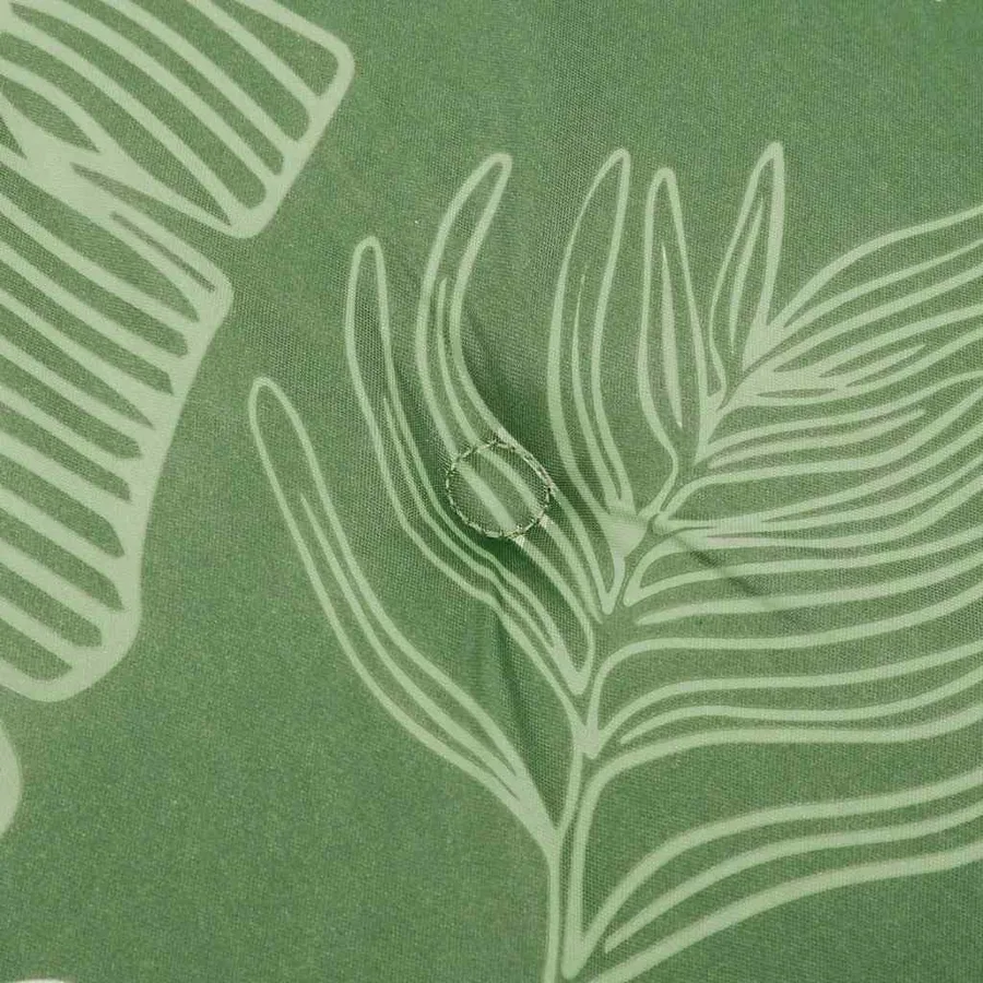 Coussin de banc de jardin motif de feuilles 150x50x3 cm - 5