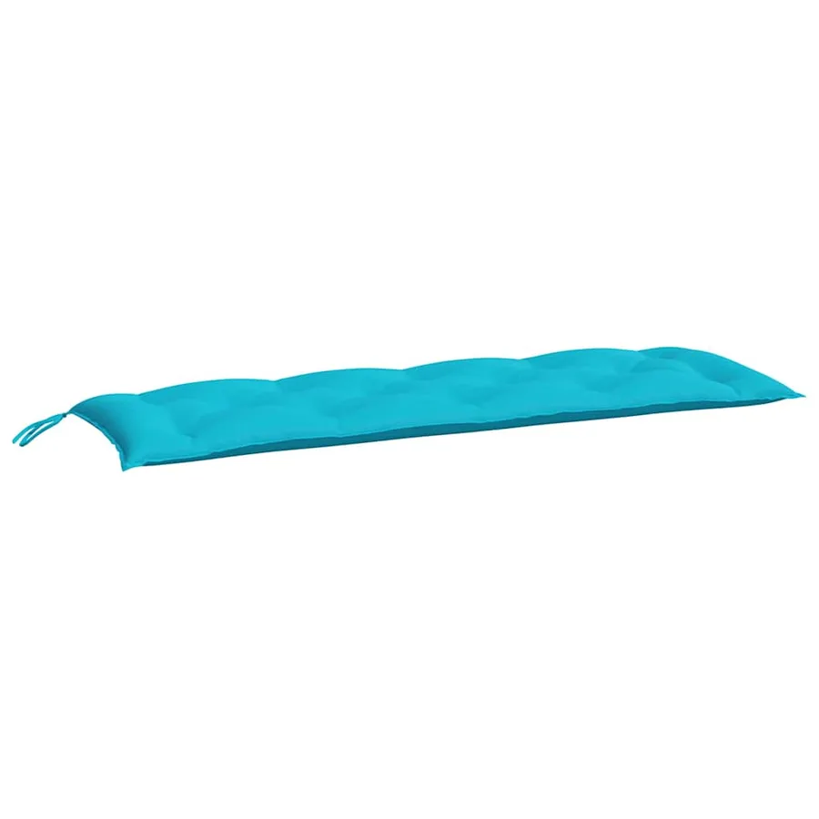 Coussins de banc de jardin lot de 2 turquoise 150x50x7 cm tissu - 5