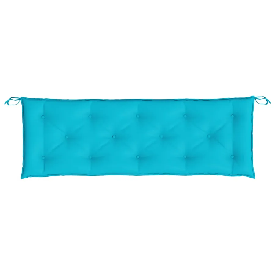 Coussins de banc de jardin lot de 2 turquoise 150x50x7 cm tissu - 6