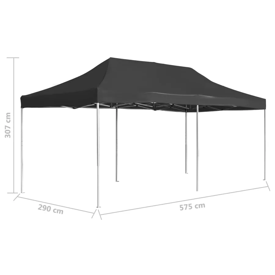 Tente de réception pliable Aluminium 6 x 3 m Anthracite - 8