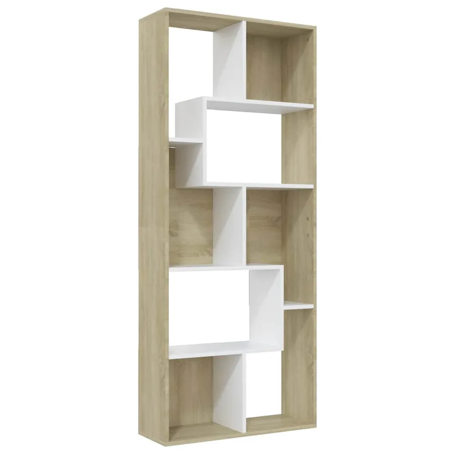 Bibliothèque Blanc chêne sonoma 67x24x161 cm Bois d'ingénierie - 2
