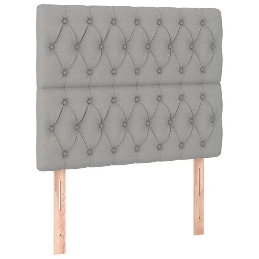 Sommier à lattes de lit et matelas et LED Gris clair 120x200 cm - 7
