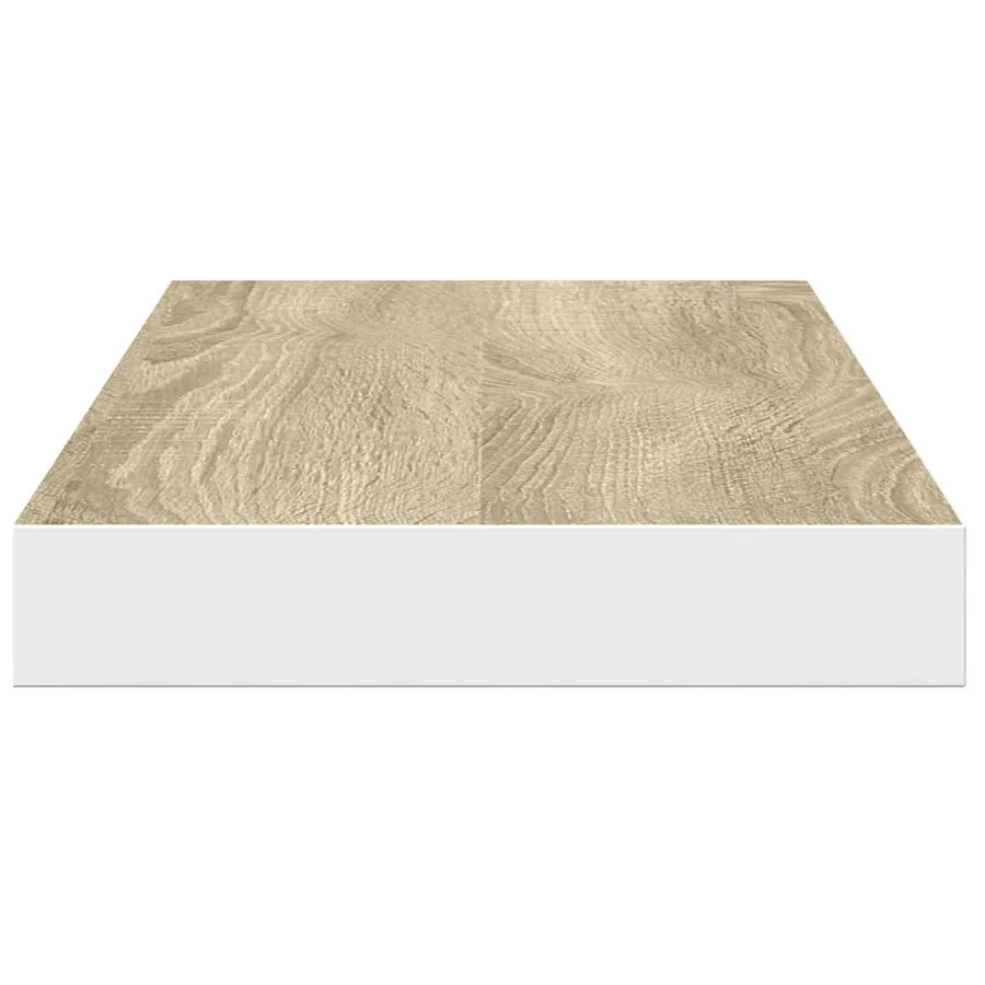 Étagères flottantes 4 pcs Chêne et blanc 90x23,5x3,8 cm MDF - 8