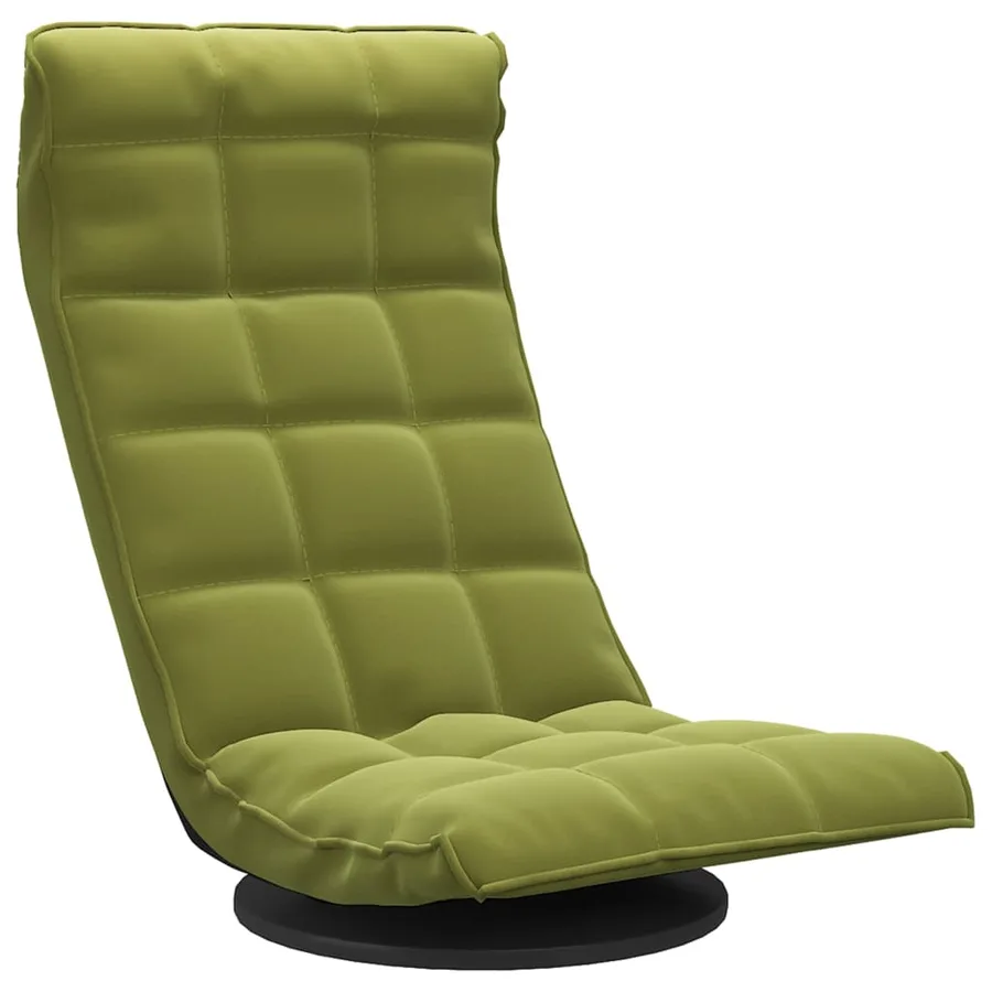 Chaise de sol pivotante Vert clair Velours - 2