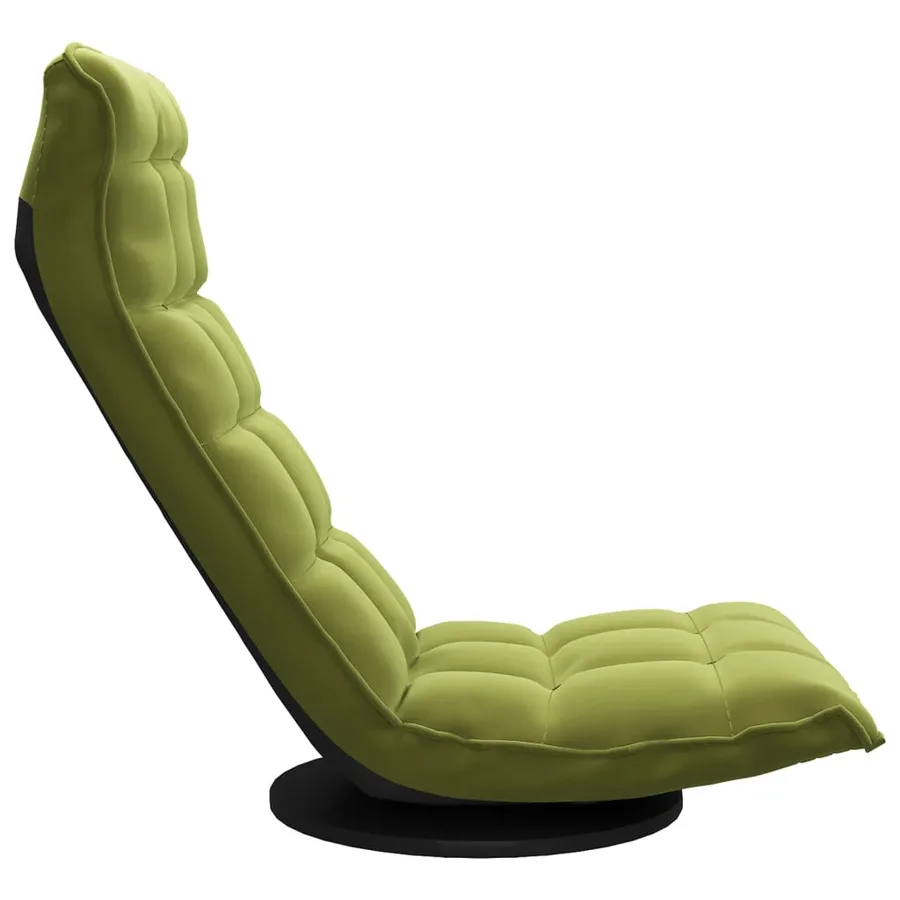 Chaise de sol pivotante Vert clair Velours - 4