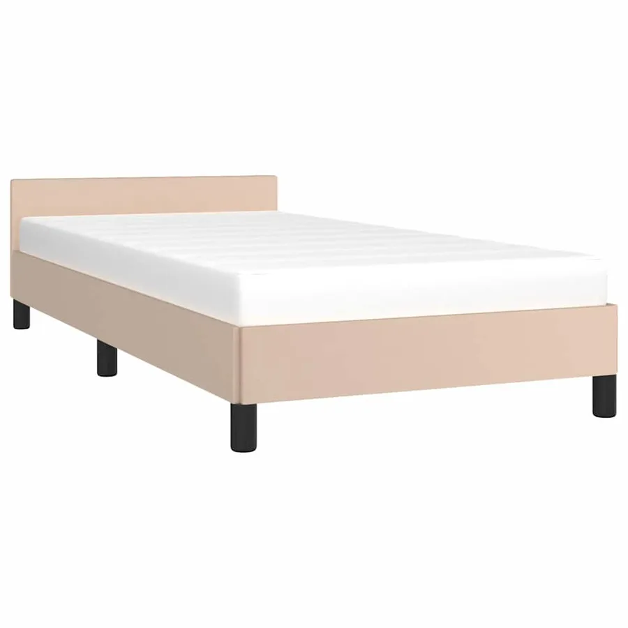 Cadre de lit avec tête de lit sans matelas cappuccino 80x200 cm - 3