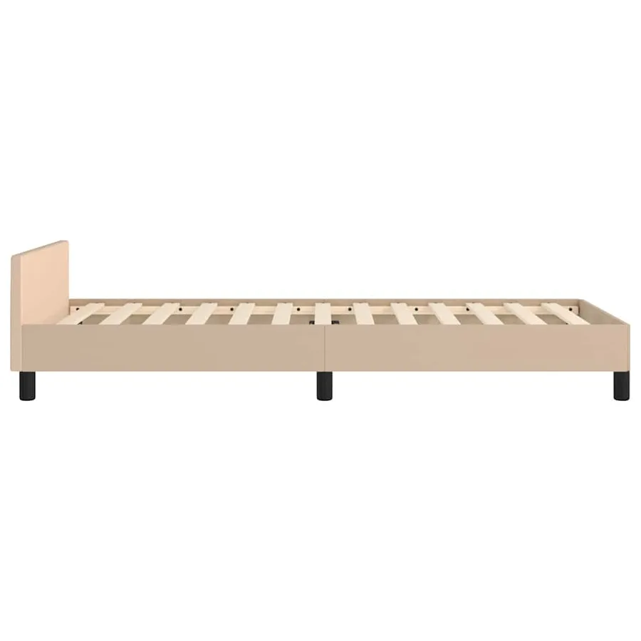 Cadre de lit avec tête de lit sans matelas cappuccino 80x200 cm - 6