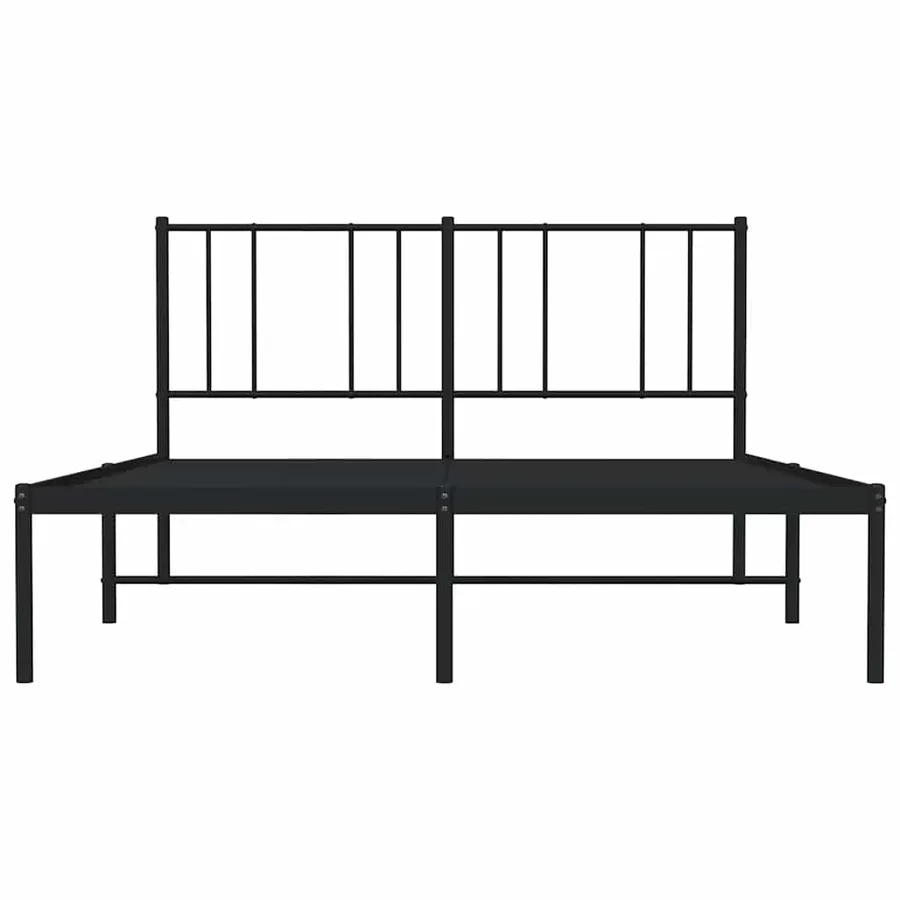 Cadre de lit métal sans matelas avec tête de lit noir 120x200cm - 6