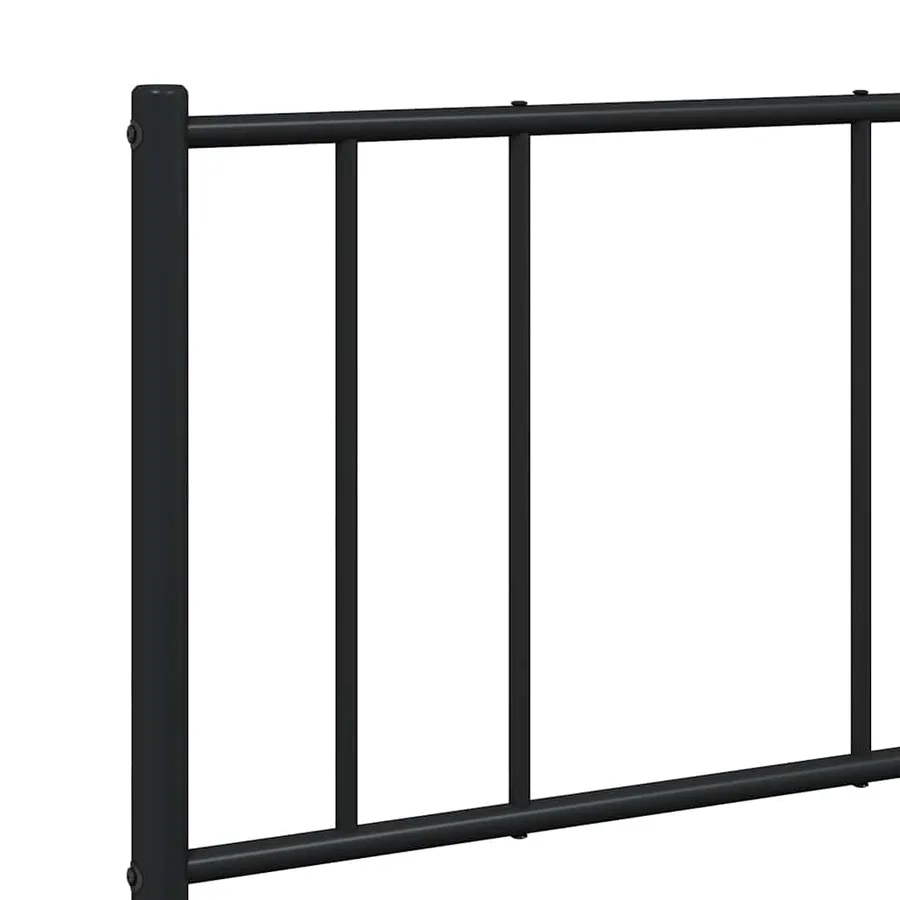 Cadre de lit métal sans matelas avec tête de lit noir 120x200cm - 9