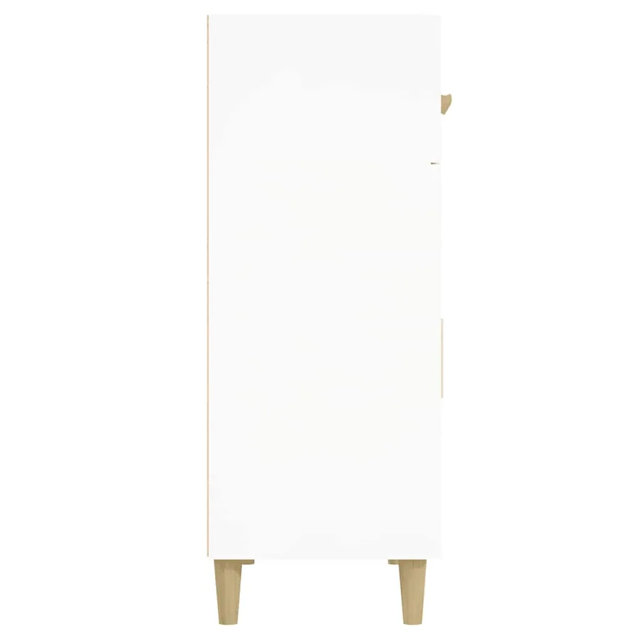 Buffet blanc 69,5x34x89 cm bois d’ingénierie - 5
