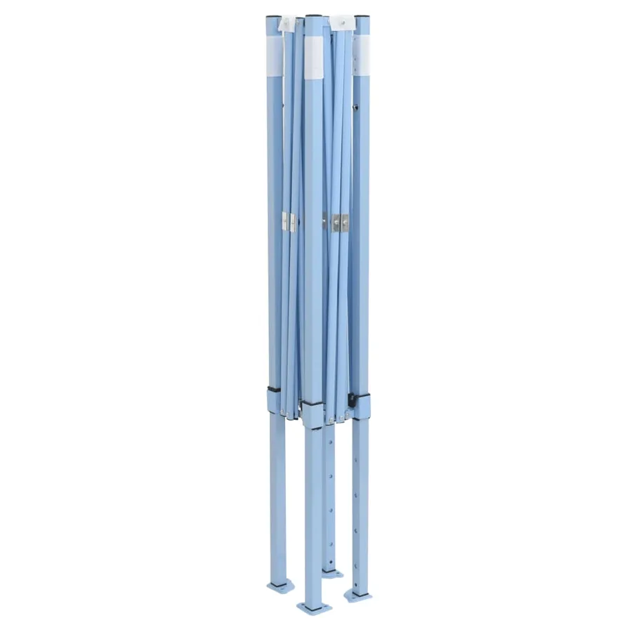 Tente de réception pliable avec 4 parois 2x2 m Acier Crème - 9