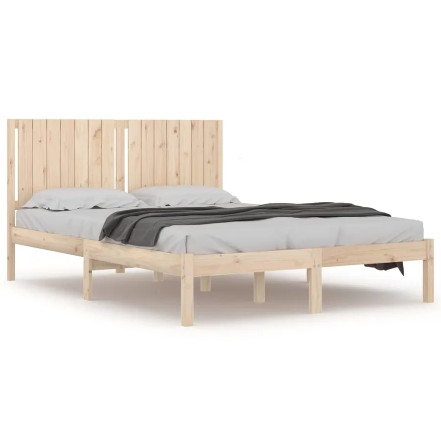 Cadre de lit sans matelas 160x200 cm bois massif de pin - 2