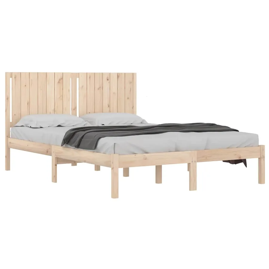 Cadre de lit sans matelas 160x200 cm bois massif de pin - 3