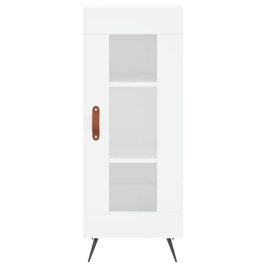 Buffet haut Blanc 34,5x34x180 cm Bois d'ingénierie - 6