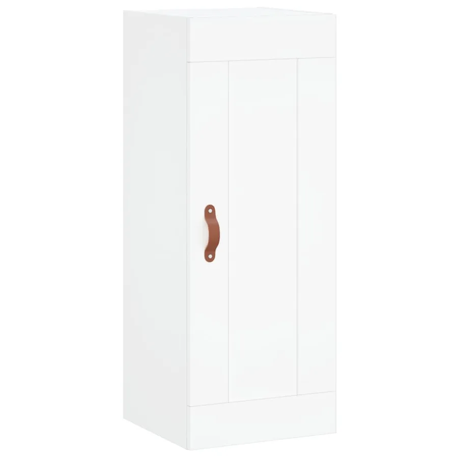 Buffet haut Blanc 34,5x34x180 cm Bois d'ingénierie - 8