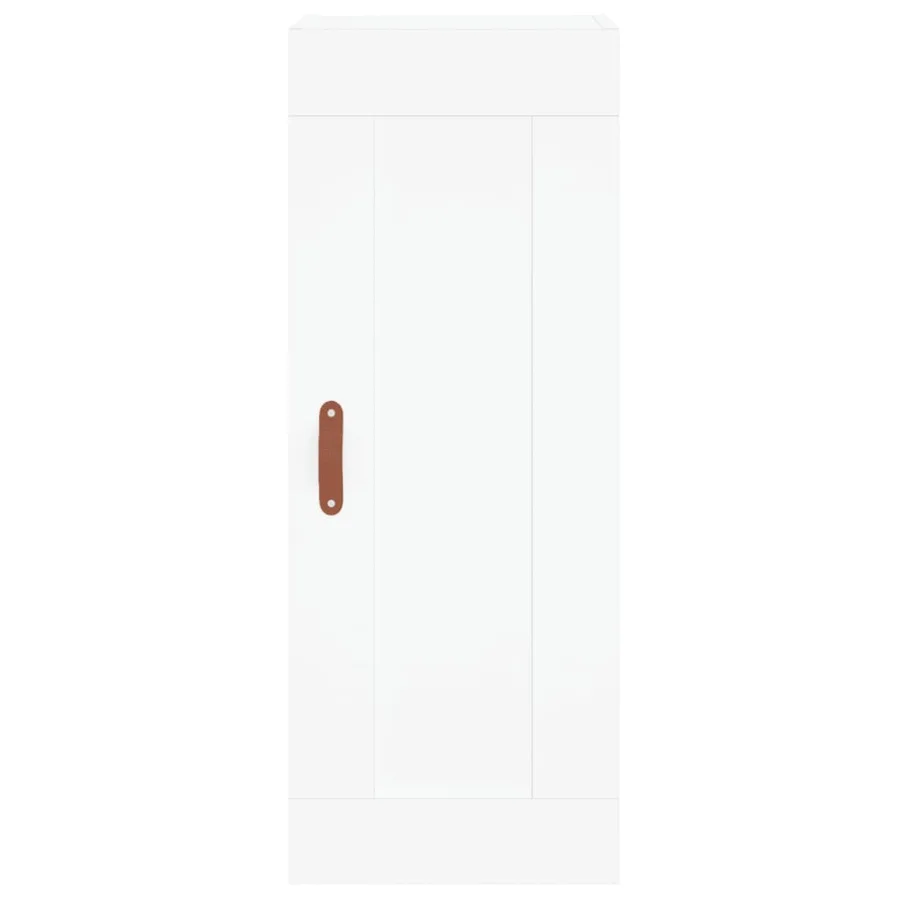 Buffet haut Blanc 34,5x34x180 cm Bois d'ingénierie - 7