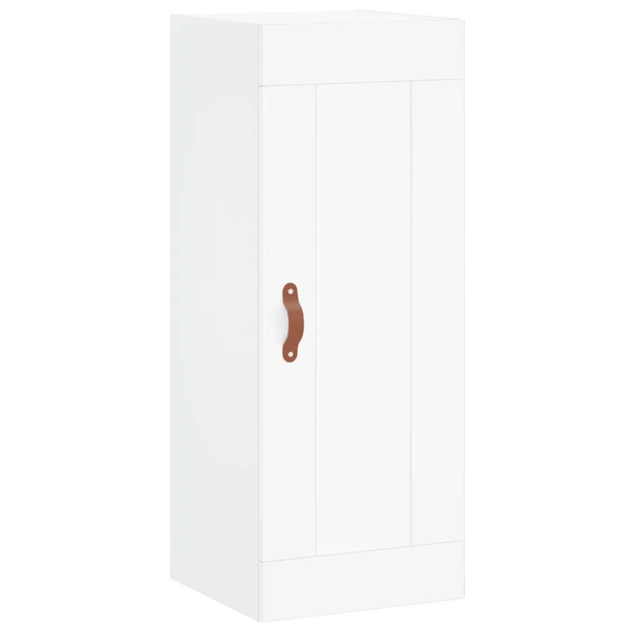 Buffet haut Blanc 34,5x34x180 cm Bois d'ingénierie - 8