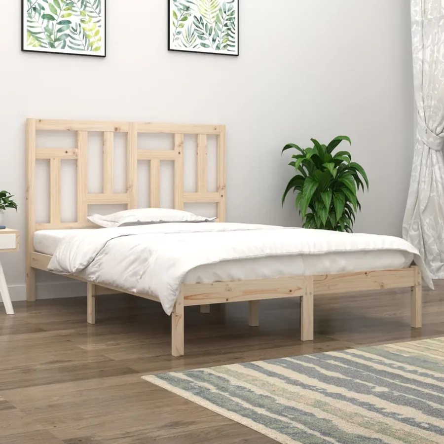 Cadre de lit sans matelas 160x200 cm bois massif de pin
