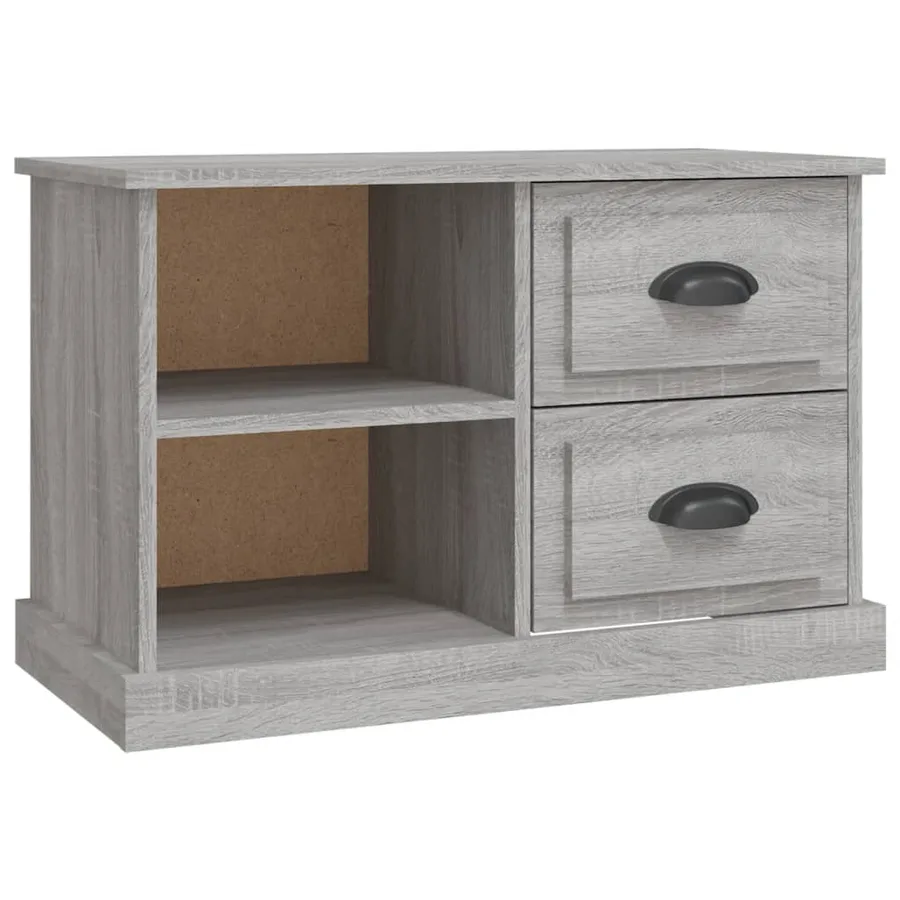 Meuble TV sonoma gris 73x35,5x47,5 cm bois d'ingénierie - 2