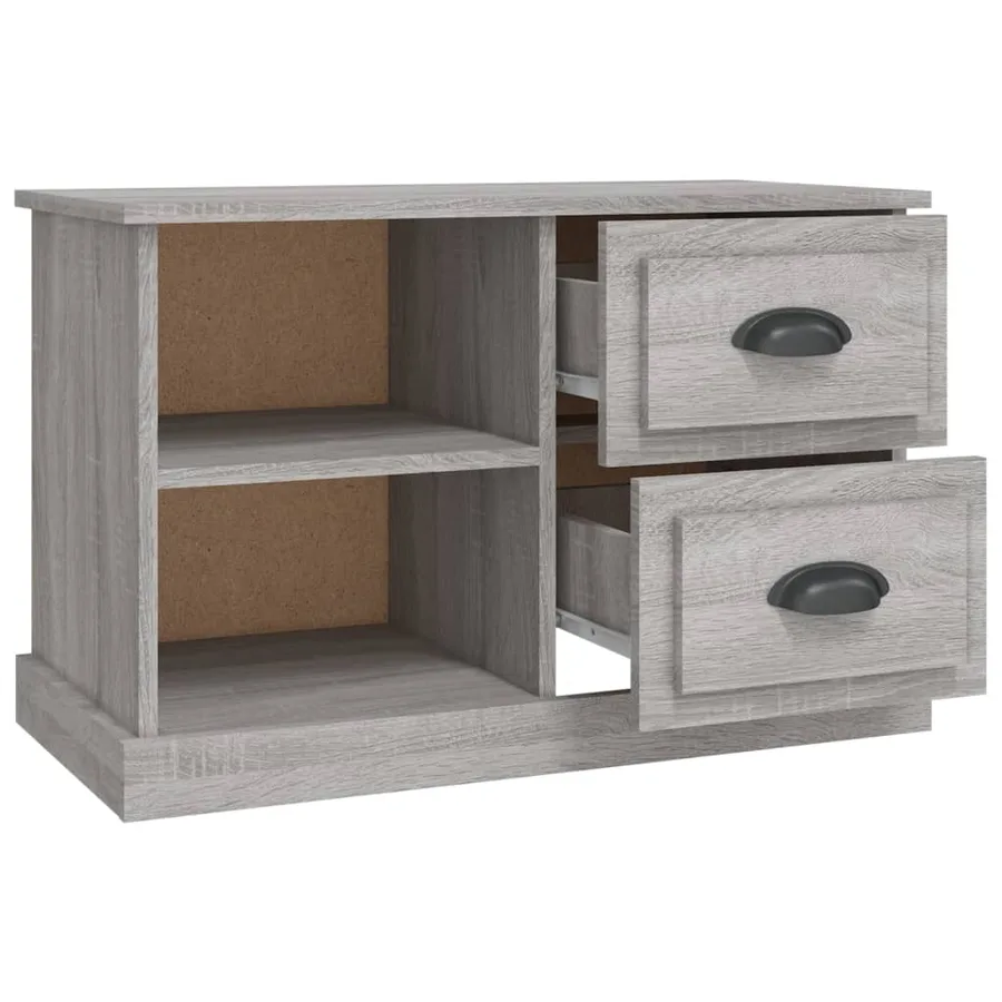 Meuble TV sonoma gris 73x35,5x47,5 cm bois d'ingénierie - 7