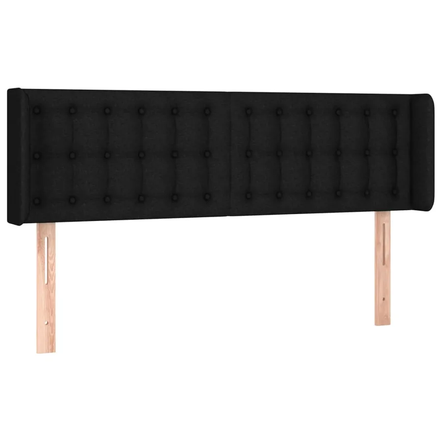 Tête de lit à LED Noir 147x16x78/88 cm Tissu - 3