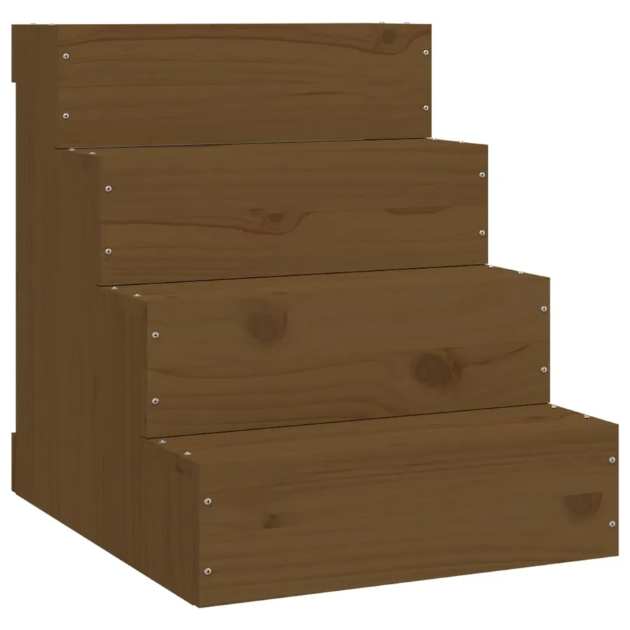 Escalier animaux de compagnie Marron miel 40x49x47 cm Bois pin - 2