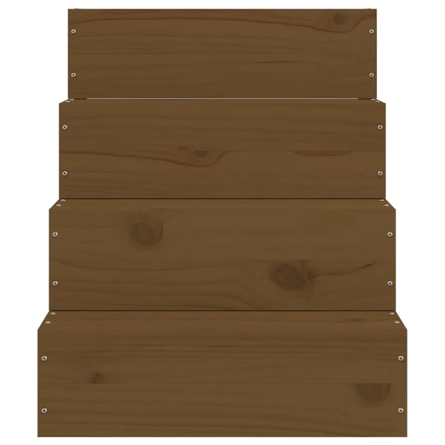 Escalier animaux de compagnie Marron miel 40x49x47 cm Bois pin - 4