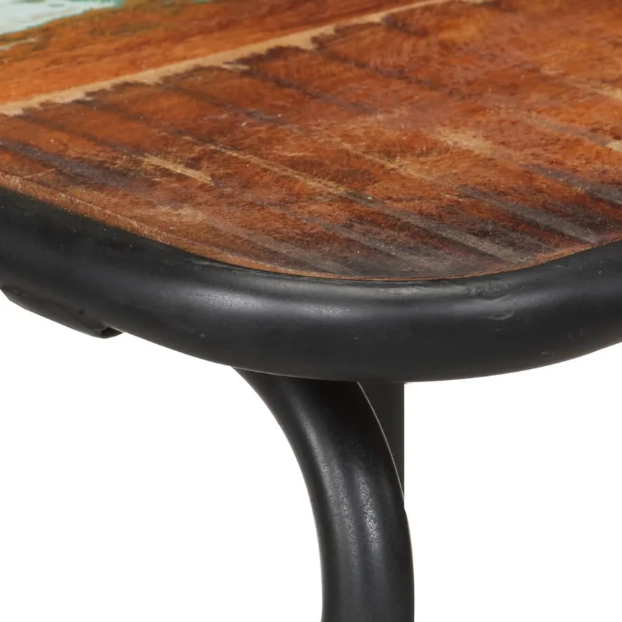 Chaises de bar lot de 4 bois de récupération solide - 5