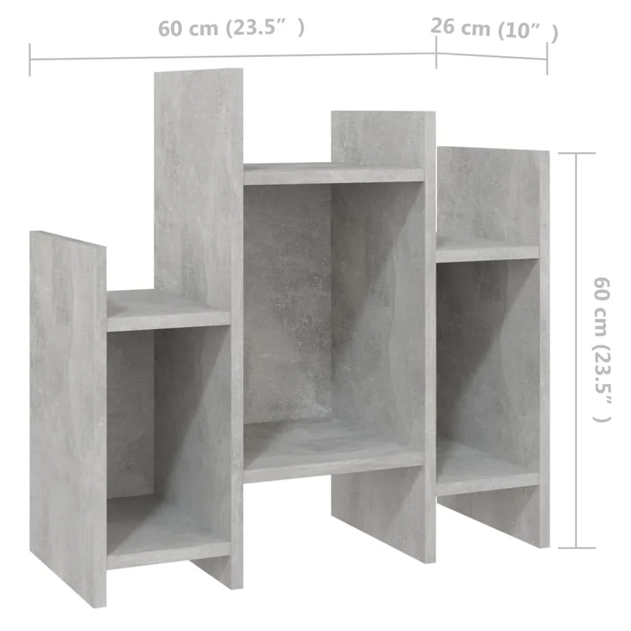 Armoire latérale Gris béton 60x26x60 cm Aggloméré - 7