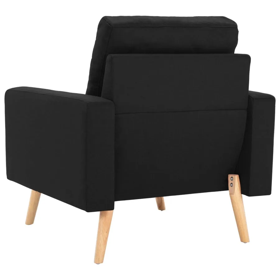 Ensemble de canapés 2 pcs Tissu Noir - 7