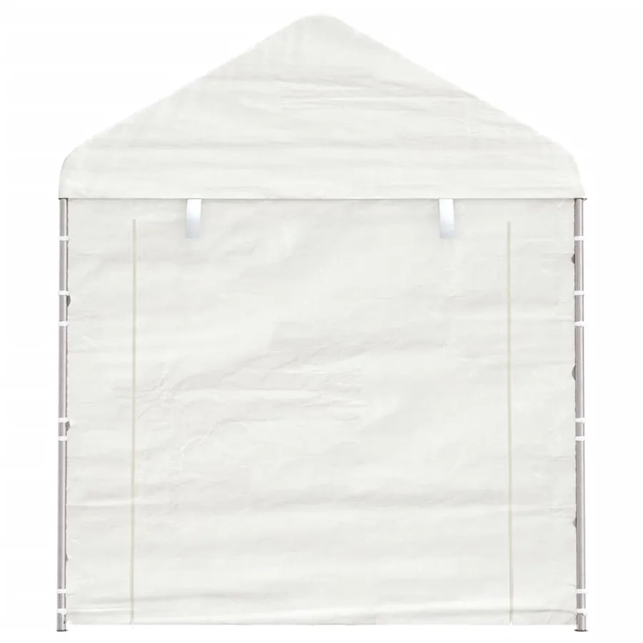 Belvédère avec toit blanc 4,46x2,28x2,69 m polyéthylène - 4