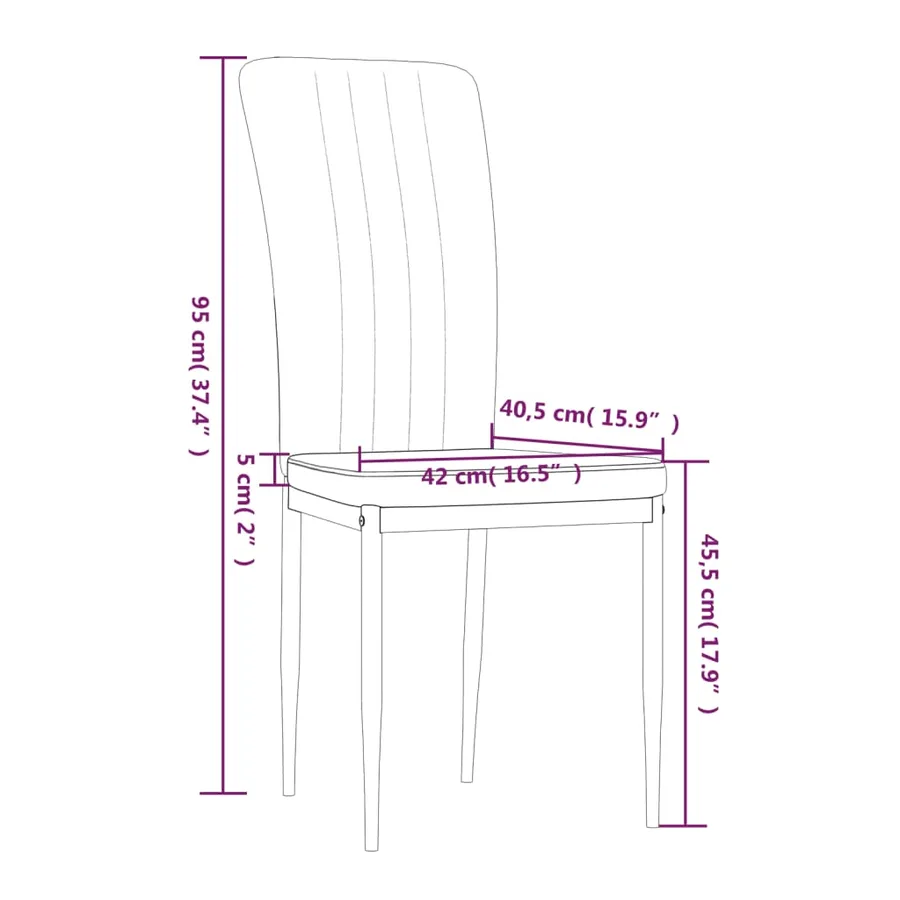 Chaises à manger lot de 4 Vert foncé Velours - 9