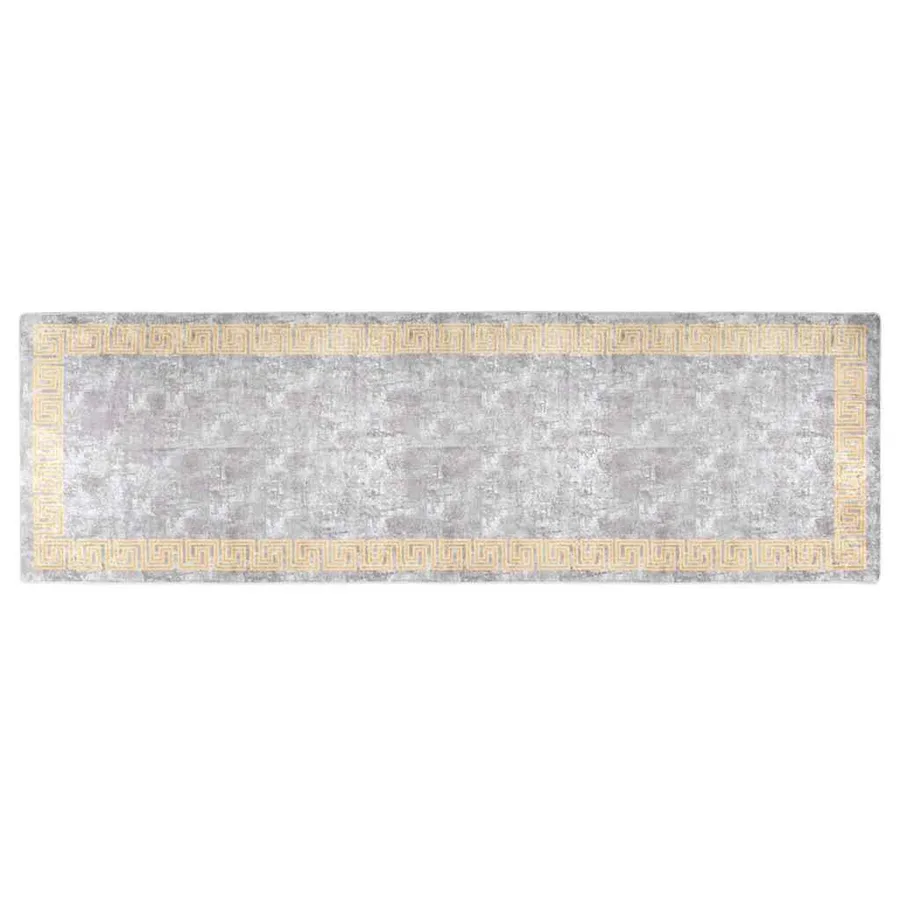 Tapis lavable 80x300 cm Gris - 2