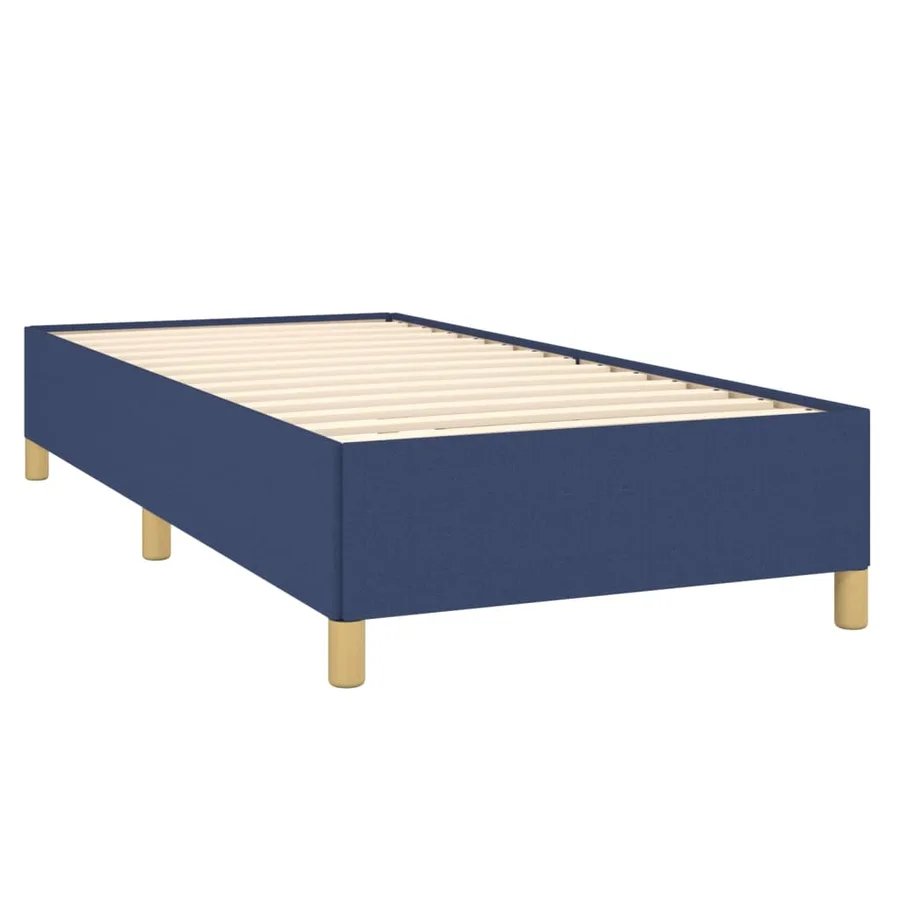 Cadre de lit sans matelas bleu 80x200 cm tissu - 4