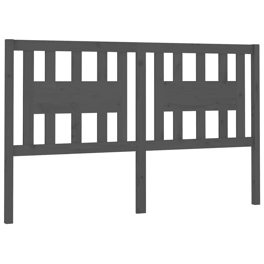 Tête de lit Gris 166x4x100 cm Bois massif de pin - 2