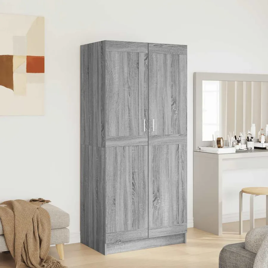 Garde-robe Sonoma gris 82,5x51,5x180 cm Bois d'ingénierie - 3