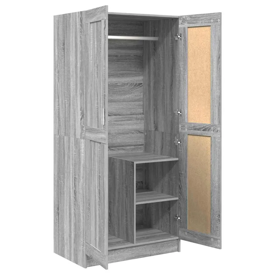 Garde-robe Sonoma gris 82,5x51,5x180 cm Bois d'ingénierie - 5