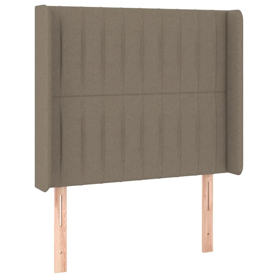 Sommier à lattes de lit matelas et LED Taupe 80x200cm Tissu - 7