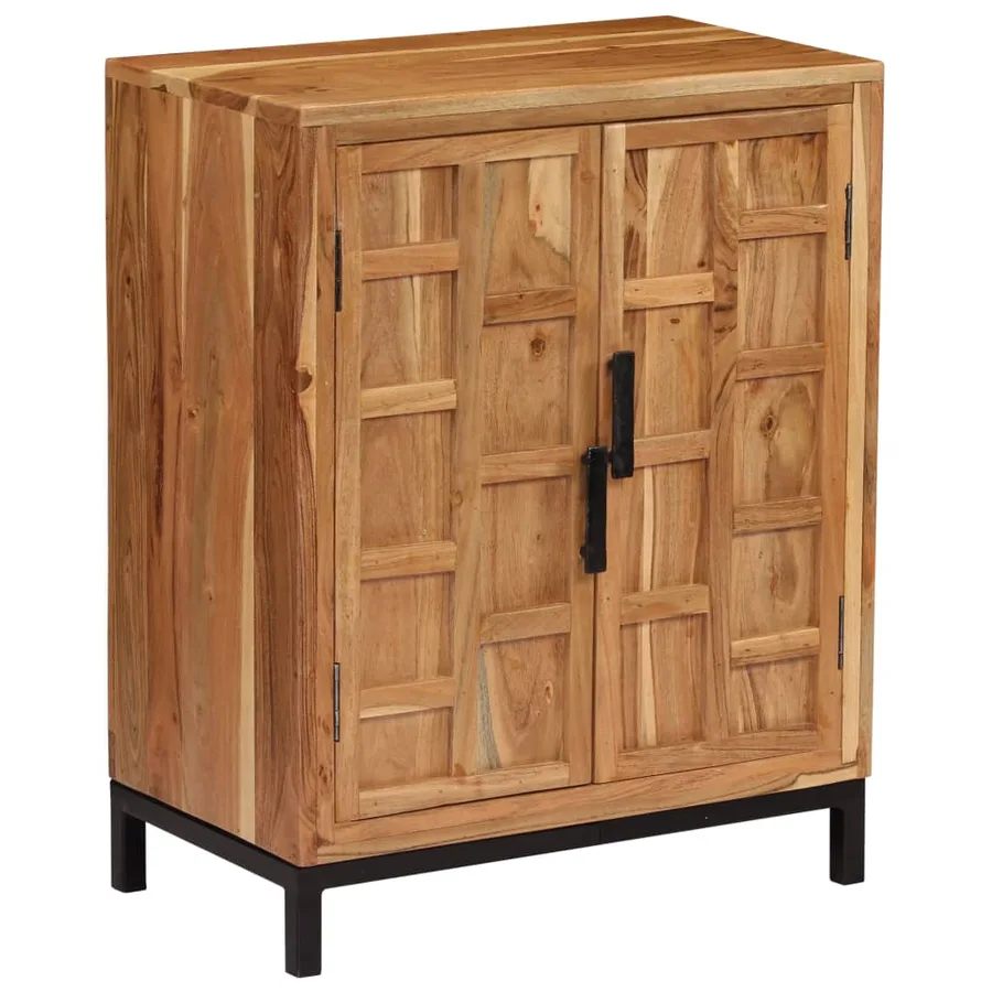 Buffet Bois d'acacia solide 60x35x76 cm Marron - 12