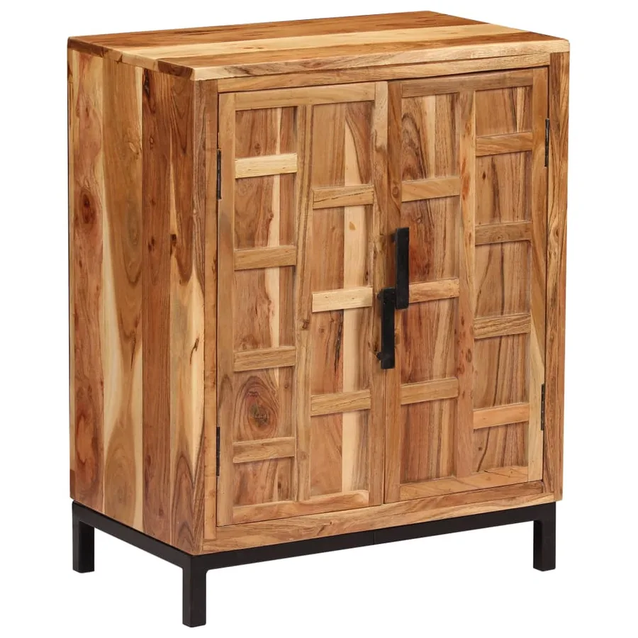 Buffet Bois d'acacia solide 60x35x76 cm Marron - 13