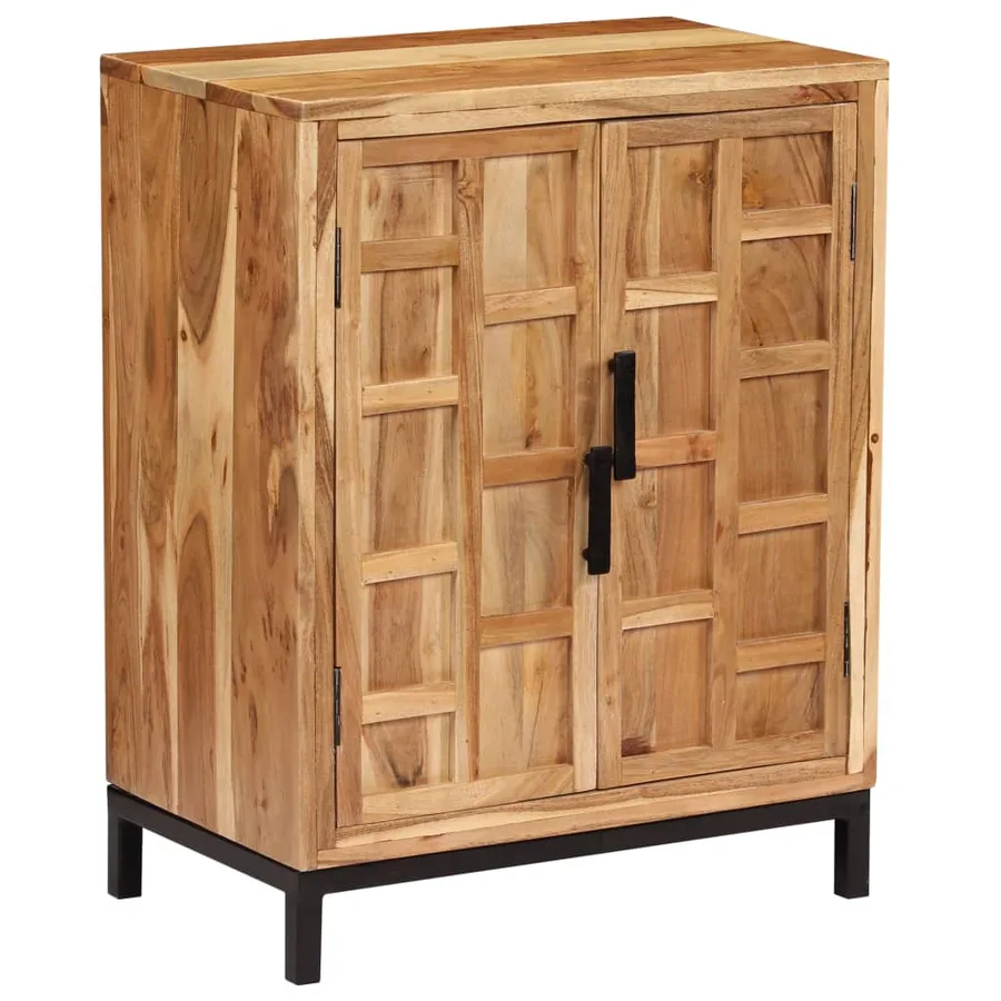 Buffet Bois d'acacia solide 60x35x76 cm Marron - 15